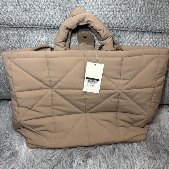 A New Day Kate Quilted Tote Handbag - Brown NWT - Picture 7 of 8